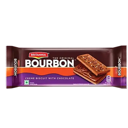 Britannia The Original Bourbon Creme Biscuit - With Chocolate, 150 g