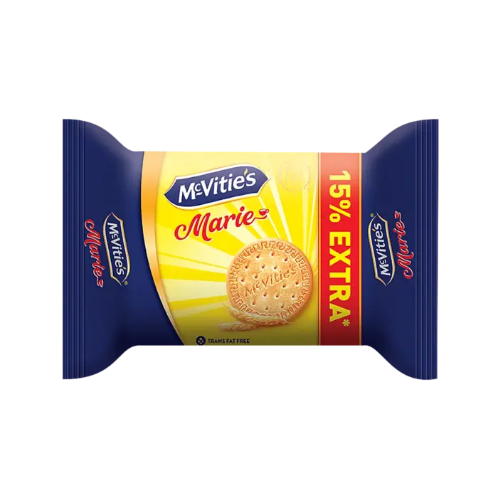 McVitie's Marie Biscuit - Crispy, Teatime Snack, No Trans-Fat, 64.82 g Pouch - Image 1