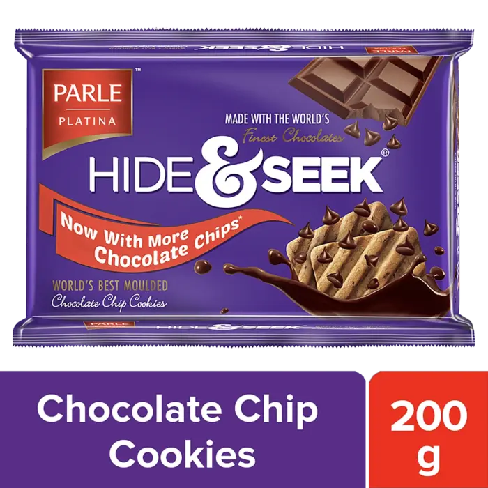 Parle Platina Hide & Seek Chocolate Chip Cookies, 200 g - Image 1