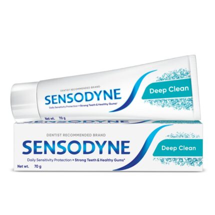 Sensodyne Deep Clean Toothpaste | 70G | Pack of 1 | Advanced Cleaning & Long-Lasting Freshness | Toothpaste for Daily Oral Care | Cavity Prevention & Tooth Decay Protection
