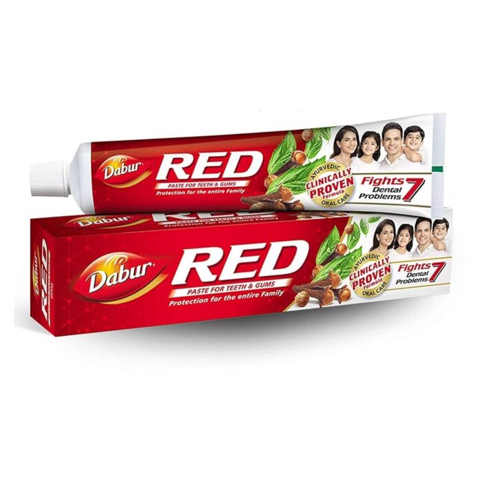 Dabur Red Toothpaste - 200g | Ayurvedic Paste | Provides Germ Protection, Cavity Protection, Plaque Removal | Prevents Gum Bleeding, Yellow Teeth, Toothache, Bad Breath - Image 1